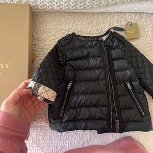 Burberry Black and Beige Quilted Jacket
